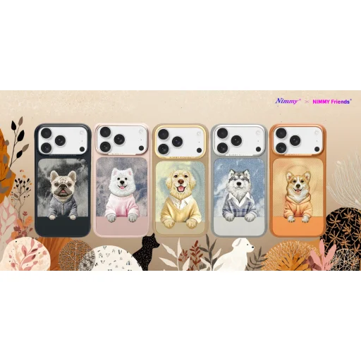 iPhone 17 Pro Max / 18 Pro Max hnedé puzdro Nimmy Gentle Pets Series MagSafe so psom - 9