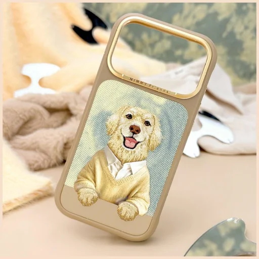 iPhone 17 Pro Max / 18 Pro Max Barna Nimmy Gentle Pets Series Kutyás MagSafe tok - 7