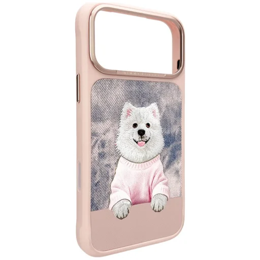 Apple iPhone 17 Pro Max / 18 Pro Max ružový Nimmy Gentle Pets Series Dog MagSafe zadný kryt - 3