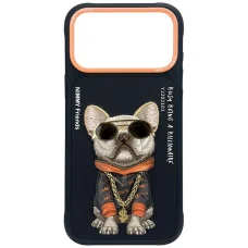 iPhone 17 Pro Max / 18 Pro Max čierne ochranné puzdro Nimmy Glasses Cool Dog