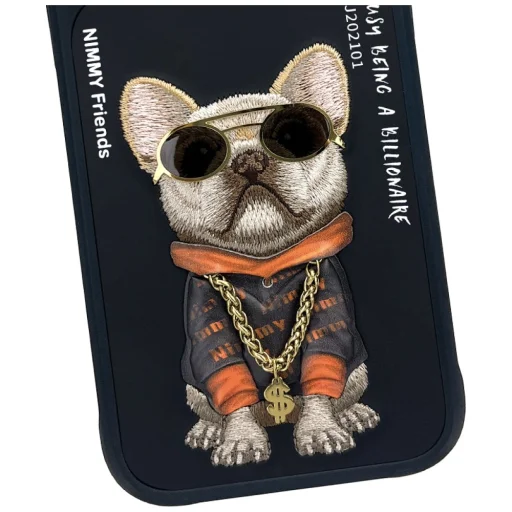 iPhone 17 Pro Max / 18 Pro Max čierne ochranné puzdro Nimmy Glasses Cool Dog - 5