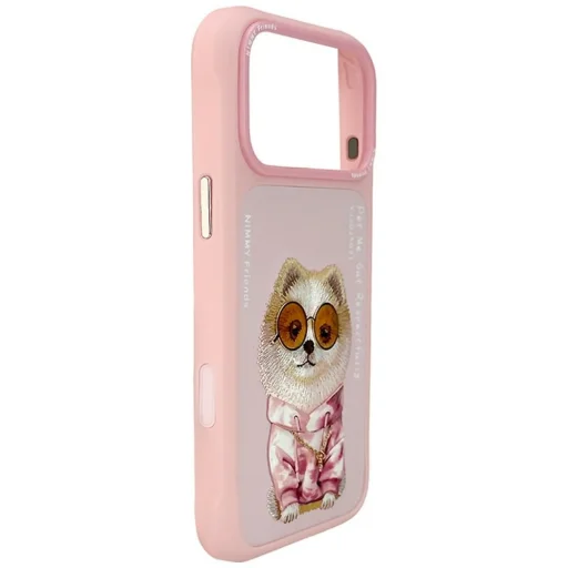  iPhone 17 Pro / 18 Pro rózsaszín Nimmy Glasses Cool Dog hátlap tok - 6