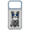 iPhone 17 Pro / 18 Pro sivý zadný kryt Nimmy Glasses Cool Dog thumbnail