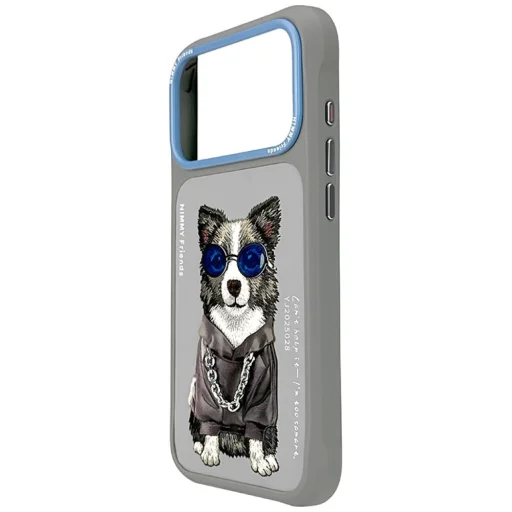 iPhone 17 Pro / 18 Pro sivý zadný kryt Nimmy Glasses Cool Dog - 3