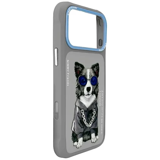 iPhone 17 Pro / 18 Pro sivý zadný kryt Nimmy Glasses Cool Dog - 6