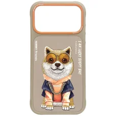iPhone 17 Pro Max / 18 Pro Max béžové puzdro Nimmy Glasses Cool Dog