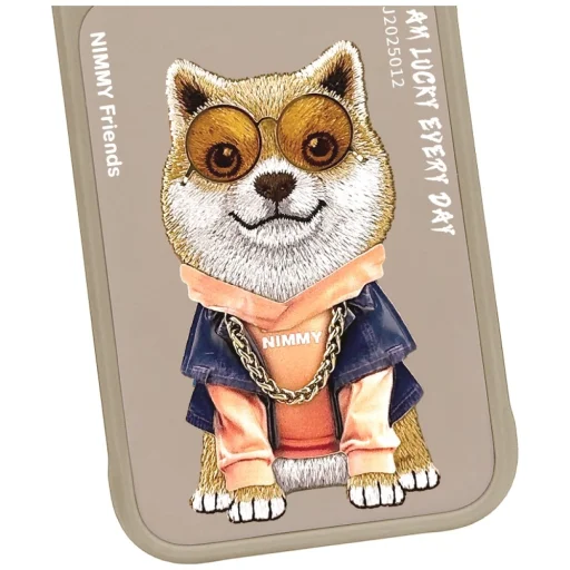 iPhone 17 Pro Max / 18 Pro Max béžové puzdro Nimmy Glasses Cool Dog - 5