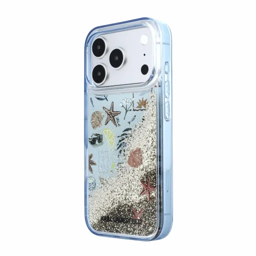 iPhone 18 Pro modrý kryt Karl Lagerfeld Liquid Glitter Beach - 2