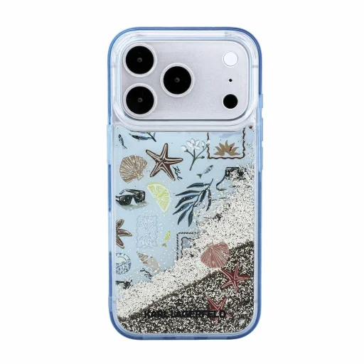iPhone 18 Pro modrý kryt Karl Lagerfeld Liquid Glitter Beach - 3