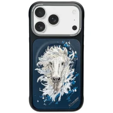  iPhone 17 Pro / 18 Pro sötétkék Nimmy Horse MagSafe védőtok