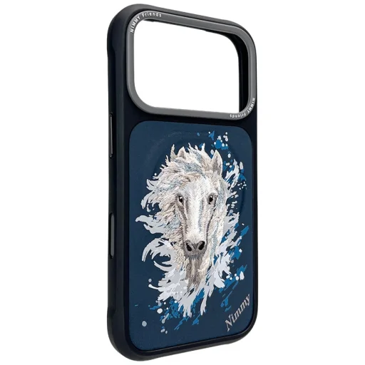  iPhone 17 Pro / 18 Pro sötétkék Nimmy Horse MagSafe védőtok - 3