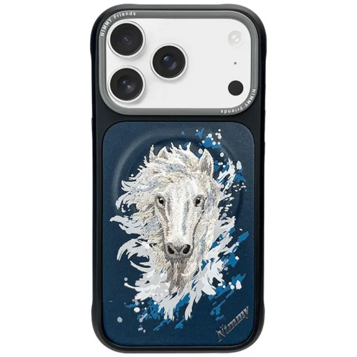  iPhone 17 Pro / 18 Pro sötétkék Nimmy Horse MagSafe védőtok - 1