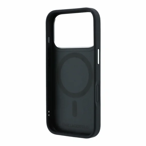 iPhone 18 Pro Max čierny Karl Lagerfeld PU Grained K&CH Heads Ring Stand MagSafe kryt - 6