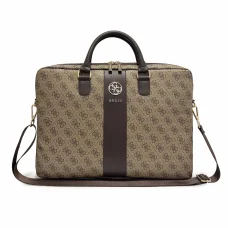  Guess PU 4G Stripe Metal Logo 16" barna laptoptáska