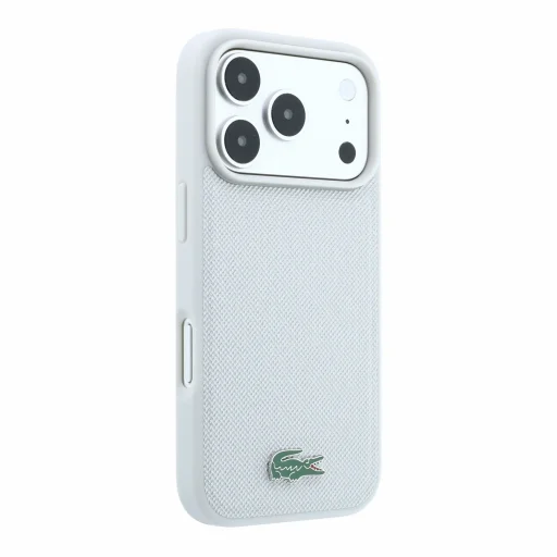 iPhone 18 Pro svetlosivý zadný kryt Lacoste Iconic Petit Pique s kovovým logom MagSafe - 4