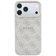 iPhone 18 Pro Max / iPhone 17 Pro Max rózsaszín Guess 4G dombornyomott gyűrűs Classic Logo MagSafe tok (GUHMP18XP4MSEGP)