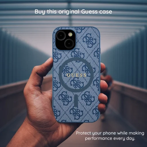 iPhone 18 Pro Max / iPhone 17 Pro Max ružový Guess 4G embosovaný kryt s prsteňom Classic Logo MagSafe (GUHMP18XP4MSEGP) - 4