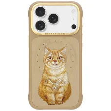  Apple iPhone 17 Pro / 18 Pro barna Nimmy Lucky Fashion Cat MagSafe védőtok