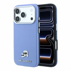 iPhone 18 Pro Max modré puzdro Karl Lagerfeld Semi Wrap K&CH Heads MagSafe