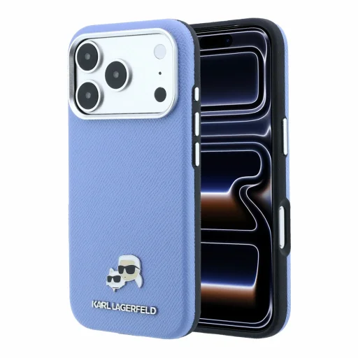 iPhone 18 Pro Max modré puzdro Karl Lagerfeld Semi Wrap K&CH Heads MagSafe - 1