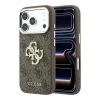  iPhone 18 Pro barna Guess PU 4G Strass Metal Logo hátlap tok thumbnail