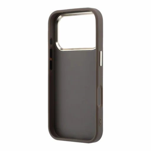  iPhone 18 Pro barna Guess PU 4G Strass Metal Logo hátlap tok - 6