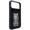  iPhone 17 Pro / 18 Pro fekete Nimmy Lucky Fashion Cat MagSafe tok thumbnail