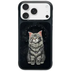 Čierne puzdro Nimmy Lucky Fashion Cat MagSafe pre iPhone 17 Pro / 18 Pro