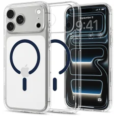 Apple iPhone 18 Pro / iPhone 17 Pro priehľadné / tmavomodré puzdro Spigen Ultra Hybrid MagSafe (ACS12158)