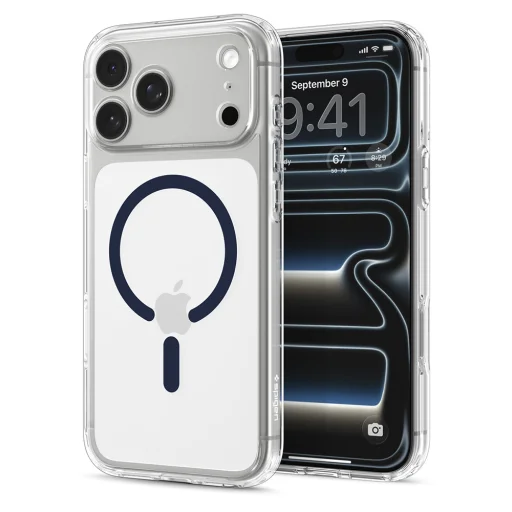 Apple iPhone 18 Pro / iPhone 17 Pro priehľadné / tmavomodré puzdro Spigen Ultra Hybrid MagSafe (ACS12158) - 5