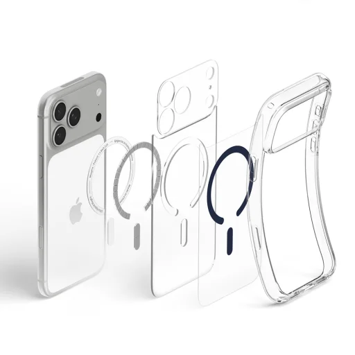 Apple iPhone 18 Pro / iPhone 17 Pro priehľadné / tmavomodré puzdro Spigen Ultra Hybrid MagSafe (ACS12158) - 7