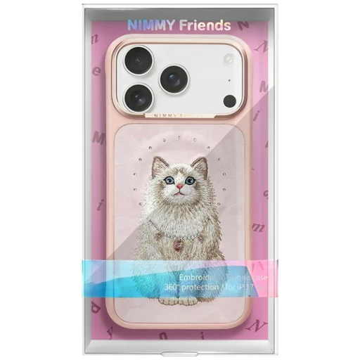 iPhone 17 Pro / 18 Pro rózsaszín Nimmy Lucky Fashion Cat MagSafe tok - 8
