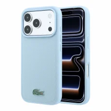 Apple iPhone 18 Pro modrý Lacoste PVC Iconic Petit Pique Metal Logo MagSafe zadný kryt