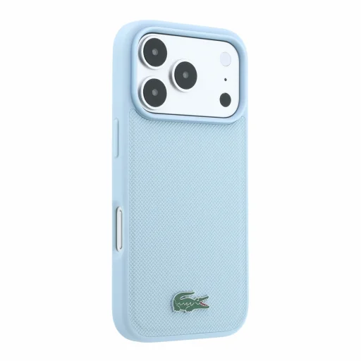 Apple iPhone 18 Pro modrý Lacoste PVC Iconic Petit Pique Metal Logo MagSafe zadný kryt - 4