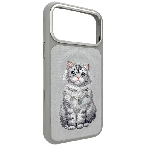  iPhone 17 Pro / 18 Pro szürke Nimmy Lucky Fashion Cat MagSafe tok - 3