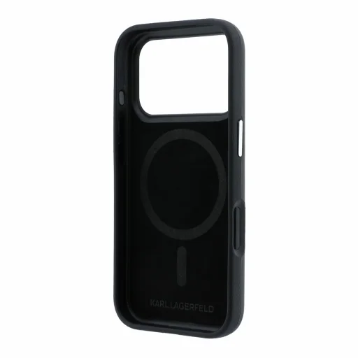  Apple iPhone 18 Pro Max fekete Karl Lagerfeld PU Semi Wrap Smooth Sketch Bodies MagSafe tok - 6