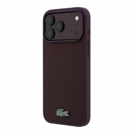 iPhone 18 Pro bordové puzdro Lacoste Iconic Petit Pique s kovovým logom MagSafe - 2