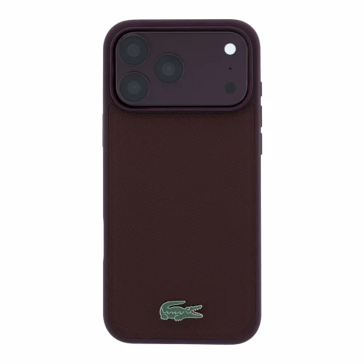 iPhone 18 Pro bordové puzdro Lacoste Iconic Petit Pique s kovovým logom MagSafe - 3