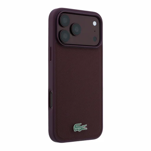 iPhone 18 Pro bordové puzdro Lacoste Iconic Petit Pique s kovovým logom MagSafe - 4