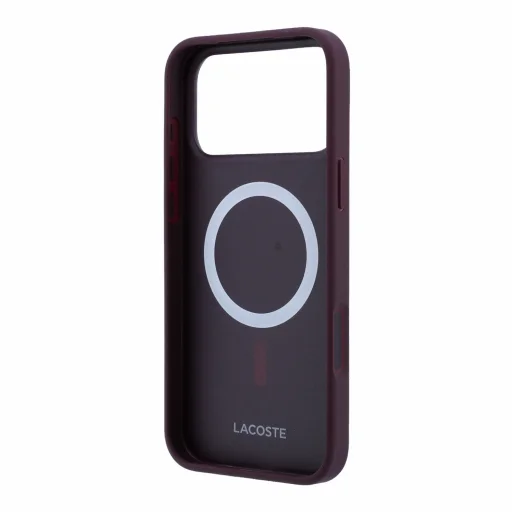 iPhone 18 Pro bordové puzdro Lacoste Iconic Petit Pique s kovovým logom MagSafe - 6
