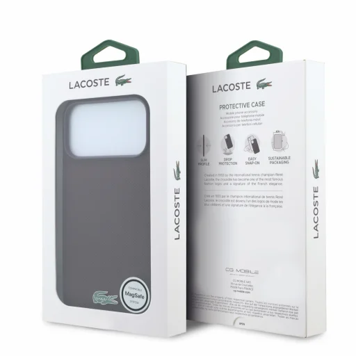 iPhone 18 Pro bordové puzdro Lacoste Iconic Petit Pique s kovovým logom MagSafe - 7