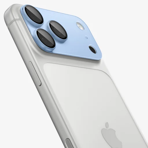 iPhone 18 Pro Max svetlomodré Spigen Optik.tR EZ Fit Pro XL ochranné sklo na kameru (AGL12041) - 7