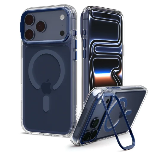 iPhone 18 Pro / iPhone 17 Pro priehľadné / tmavomodré puzdro Spigen Ultra Hybrid Optik S MagSafe - 3