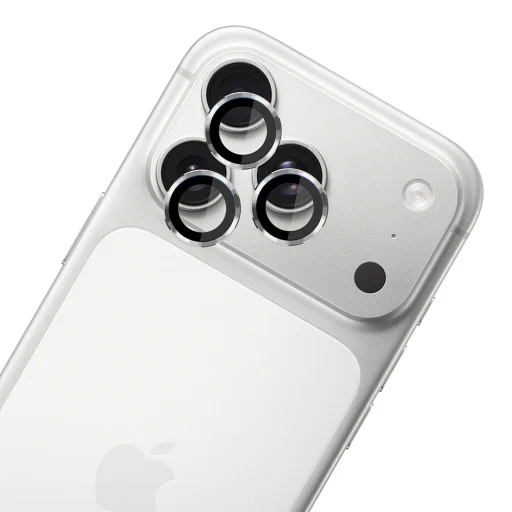 iPhone 18 Pro / iPhone 18 Pro Max strieborné ochranné sklo na kameru 3mk Lens Protection Pro - 4