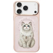 Apple iPhone 17 Pro Max / 18 Pro Max ružové puzdro Nimmy Lucky Fashion Cat MagSafe