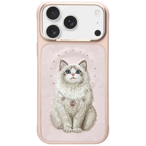 Apple iPhone 17 Pro Max / 18 Pro Max ružové puzdro Nimmy Lucky Fashion Cat MagSafe - 1