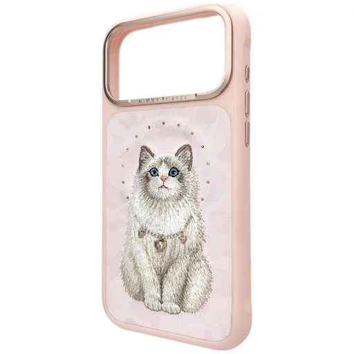 Apple iPhone 17 Pro Max / 18 Pro Max ružové puzdro Nimmy Lucky Fashion Cat MagSafe - 2