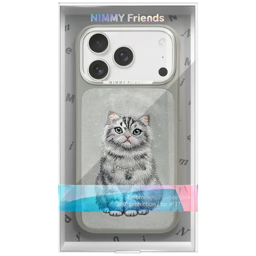 iPhone 17 Pro Max / 18 Pro Max sivé puzdro Nimmy Lucky Fashion Cat MagSafe - 8
