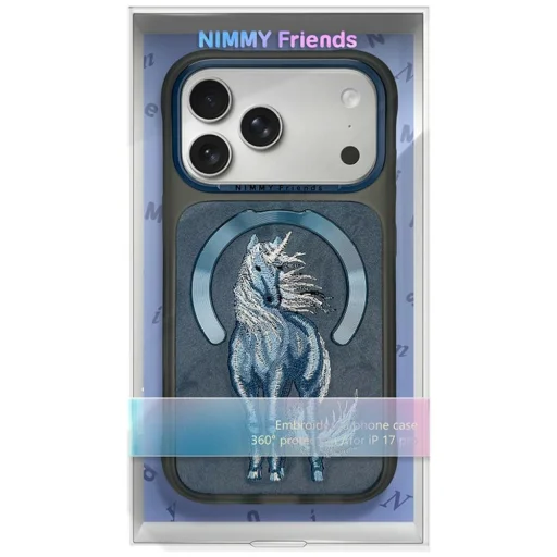  iPhone 18 Pro / iPhone 17 Pro kék Nimmy Magnetic Fantasy Animal MagSafe tok - 8