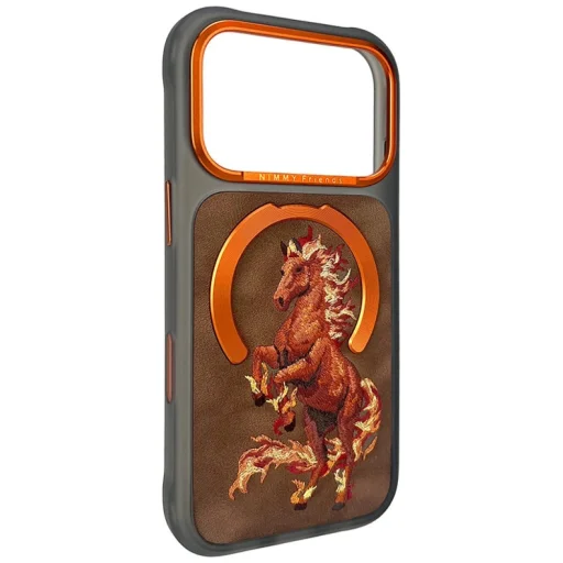  iPhone 18 Pro / iPhone 17 Pro narancssárga Nimmy Magnetic Fantasy Animal MagSafe hátlap tok - 2